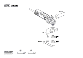 BOSCH Typschild | Ersatzteile für GWS750-125 | 160111A3R1