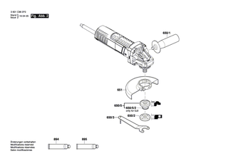 BOSCH Luftleitring | Ersatzteile für GWS 900-100 | 1619P10970