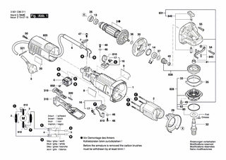 BOSCH Rasthebel | Ersatzteile für GWS10-45PE | 1619P11076