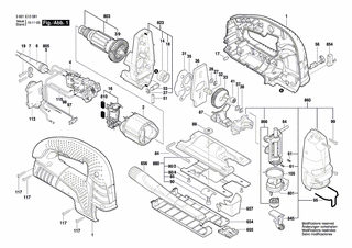 BOSCH Arbeitsplatte | Ersatzteile für GST 150 BCE | 2601099198