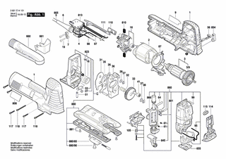 BOSCH Verstellschieber | Ersatzteile für GST 1400 CE | 2601099223