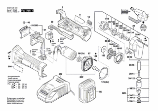 BOSCH Bausatz | Ersatzteile für GNA 18V-16 | 3607000116