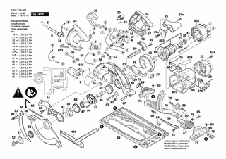 BOSCH Scharnierkonsole | Ersatzteile für GKS 85 G | 1619P09215