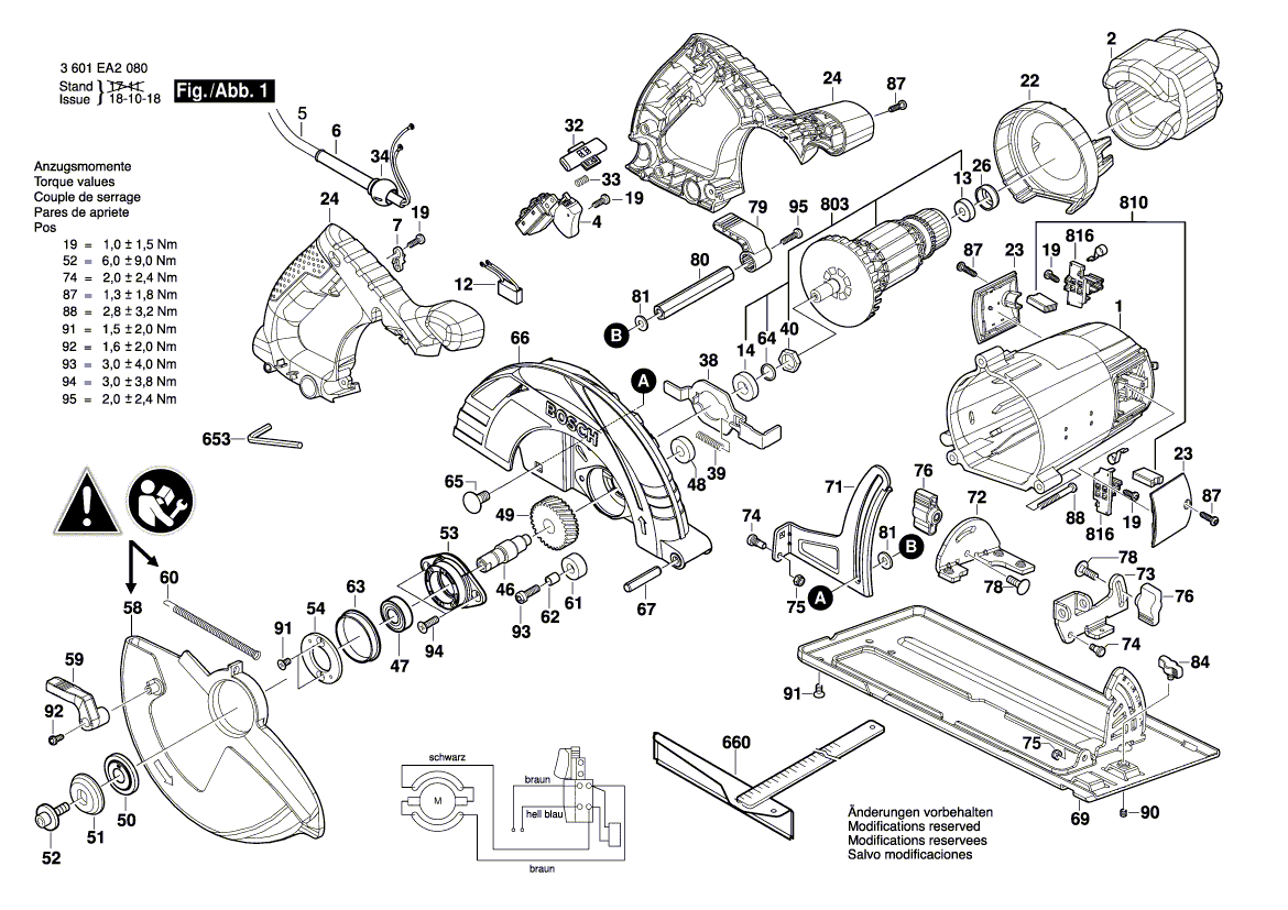 BOSCH Motorgehäuse | Ersatzteile für GKS 235 Turbo - 3601EA20B0 