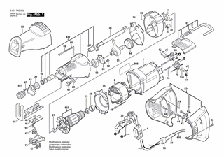 BOSCH Leiterplatte | Ersatzteile für GSA 1200 E | 2610930253