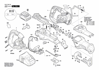 BOSCH Buchse | Ersatzteile für GSA 18V-32 | 2600406039