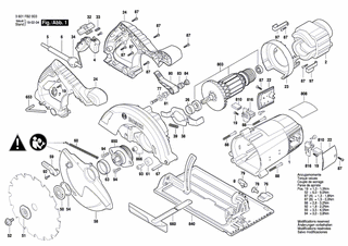BOSCH Tülle Ø6,5-Ø6,9x95 MM | Ersatzteile für GKS 20-65 | 2600703012