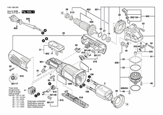 BOSCH Typschild | Ersatzteile für GWS 11-125 P | 160111A3HK