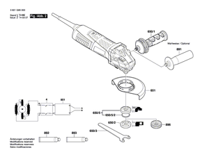 BOSCH Motorgehäuse | Ersatzteile für GWS 15-125 CI | 1607000CY2