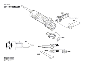BOSCH Rillenkugellager | Ersatzteile f�r GWS 15-125 CIE | 1607000V38