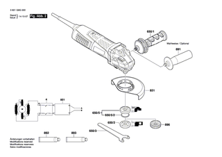 BOSCH Schaltergriff | Ersatzteile f�r GWS 17-125 CI | 1602026091