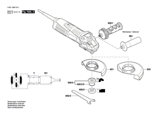 BOSCH Motorgehäuse | Ersatzteile für GWS 13-60 | 1607000CY2