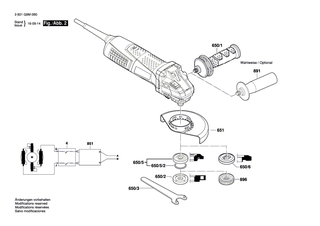 BOSCH Flachkopfschraube | Ersatzteile für GWS 17-125 INOX | 1607000V42