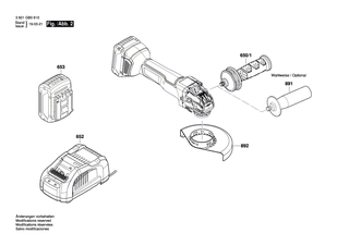 BOSCH Bremselement | Ersatzteile f�r GWX18V-50PC | 1600A012X9