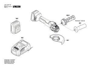 BOSCH Bremselement | Ersatzteile für GWX 18V-10 PC | 1600A012X9