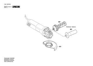 BOSCH Schaltergriff | Ersatzteile f�r GWX 10-125 | 1602026088