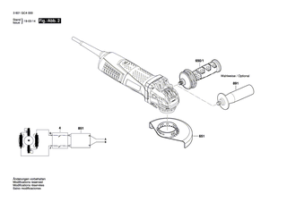 BOSCH Teilesatz | Ersatzteile für GWX 17-125 S | 1607000D5X