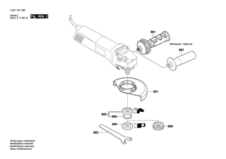 BOSCH Ein/Aus-Schalter | Ersatzteile f�r GWS 1000 | 1607200086