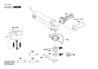 BOSCH Teilesatz | Ersatzteile für GWS 1100 | 1607000378