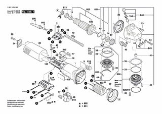 BOSCH Getriebeeinheit | Ersatzteile für GWS 1400 C | 1607000D4Y