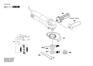BOSCH Getriebeeinheit | Ersatzteile für GWS 1400 C | 1607000D4Y