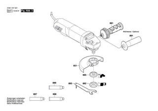 BOSCH L�fter | Ersatzteile f�r GWS 8-115 Z | 1606610129