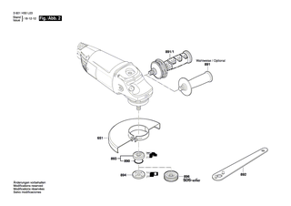 BOSCH Schleifspindel | Ersatzteile für GWS 20-230 H | 1607000CU5