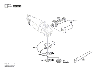 BOSCH Typschild | Ersatzteile für GWS 20-230H | 160111A3H3