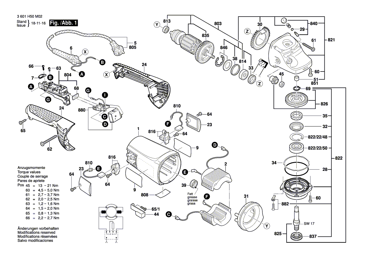 BOSCH Motorgehäuse BLAU | Ersatzteile für GWS 20-230 JH  