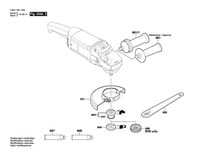 BOSCH Schutzhaube | Ersatzteile f�r GWS 2200-230 H | 1600A00XM0