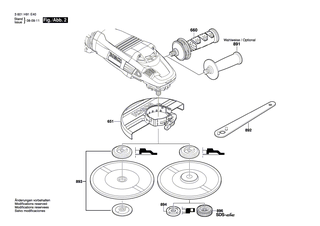 BOSCH D�mpfungseinheit | Ersatzteile f�r GWS 22-230 LV | 1600290060