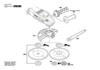 BOSCH Dämpfungseinheit | Ersatzteile für GWS 24-180 LV | 1600290060