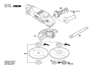BOSCH Torx-Linsenschraube | Ersatzteile für GWS 24-230 LVI | 1603490005
