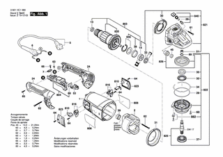 BOSCH Motorgehäuse | Ersatzteile für GWS 2200 | 1619P15267