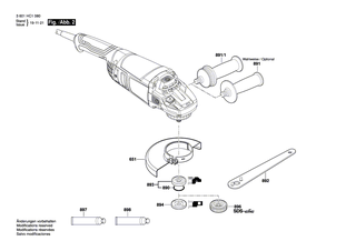 BOSCH Motorgehäuse | Ersatzteile für GWS 2200 | 1619P15267