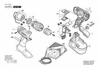 BOSCH Schraube | Ersatzteile für GSR 18-2 | 2609110802