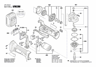 BOSCH Gleichstrommotor 18V | Ersatzteile fr CAG180 | 16170006B0