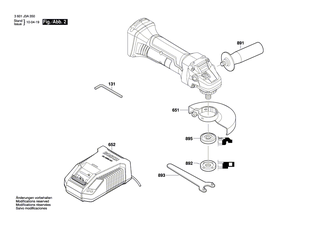 BOSCH Gleichstrommotor 18V | Ersatzteile f�r GWS 18 V-LI | 16170006B0