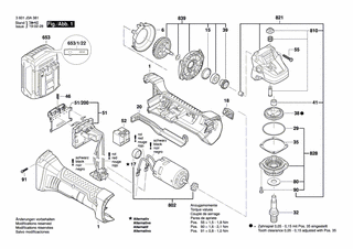 BOSCH Druckknopf | Ersatzteile für GWS 18 V-LI | 1619P02873