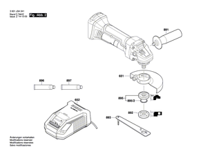 BOSCH Abdeckkappe | Ersatzteile f�r GWS 18 V-LI | 1600A001PY