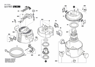 BOSCH Sauggebläse | Ersatzteile für GAS 1200 L | 1600A000PE