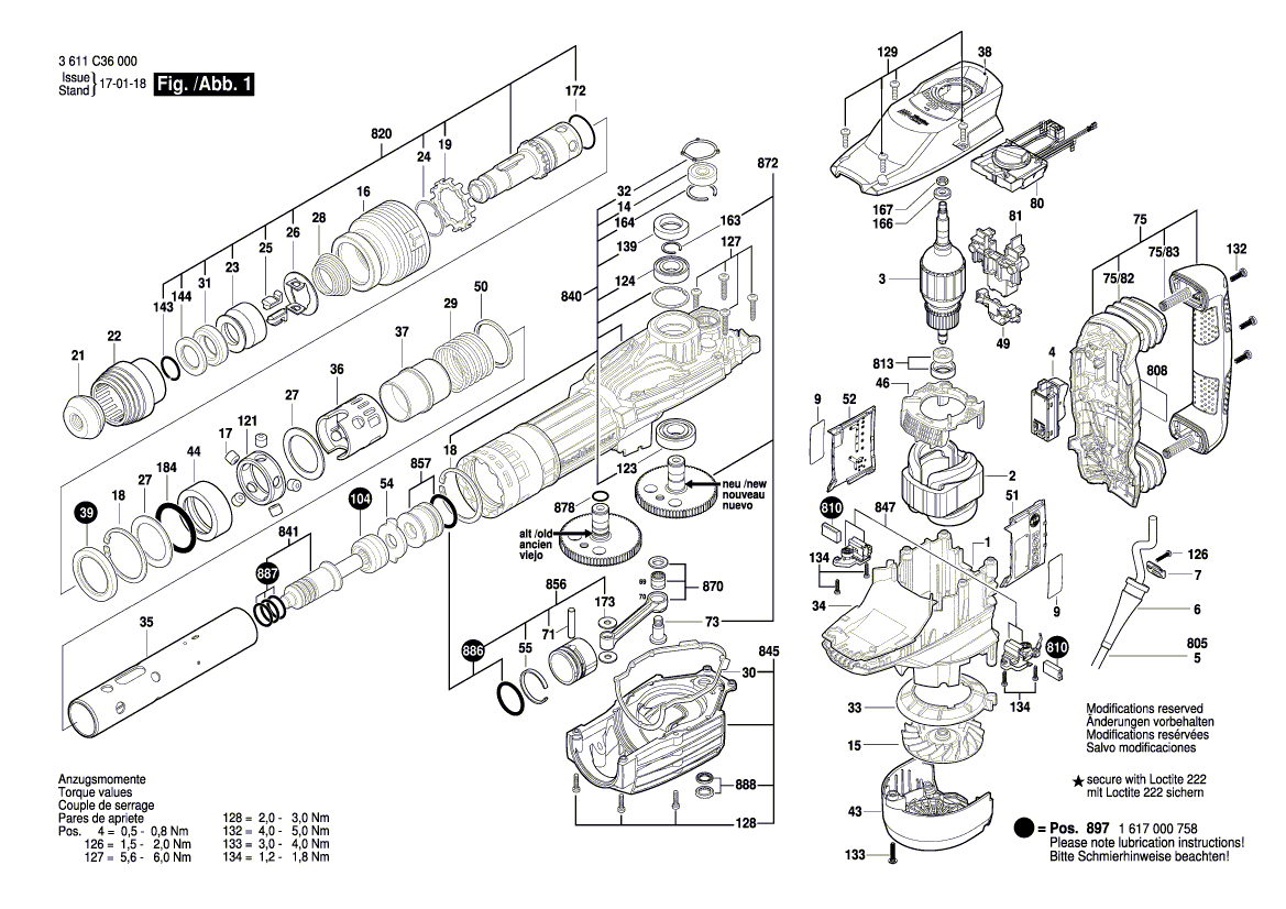 BOSCH GSH 11 VC - 3611C36000