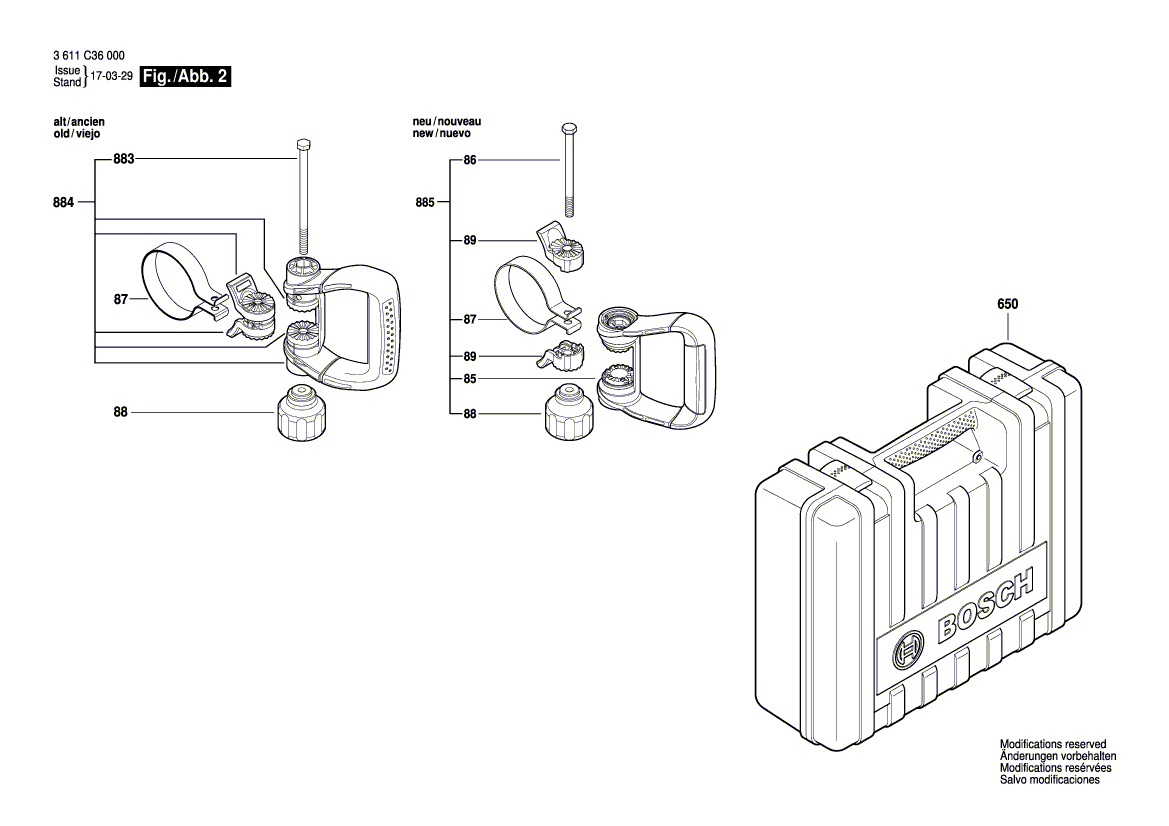 BOSCH GSH 11 VC - 3611C36000