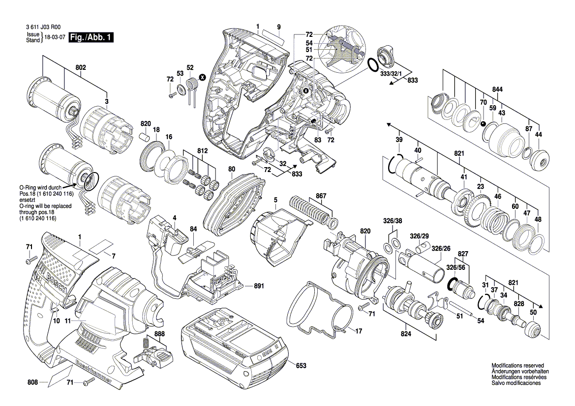 BOSCH GBH 36 V-LI - 3611J03R00