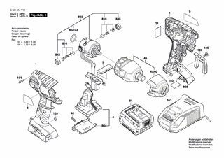 BOSCH Gleichstrommotor 14,4V | Ersatzteile fr 24614 | 2609199275