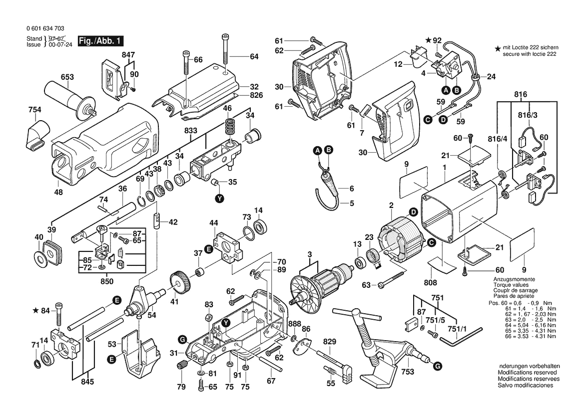 BOSCH GSA 1100 PE - 0601634703