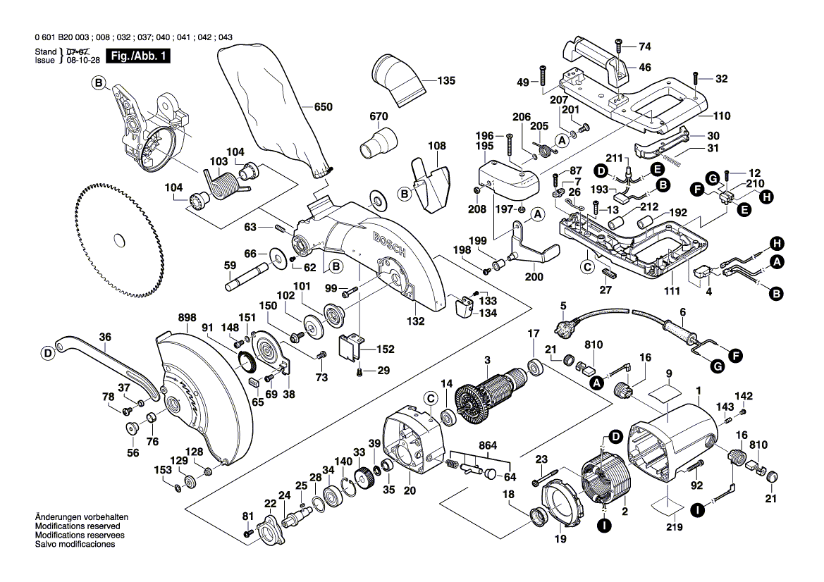 BOSCH GCM 10 - 0601B20003
