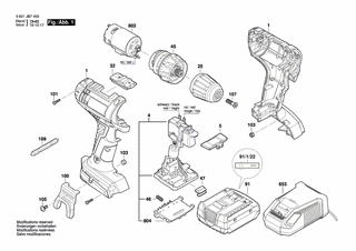 BOSCH Schnell-Lader CN 220/10,8-18V, 1h | Ersatzteile für GSR 14,4-2-LI | 2607225439