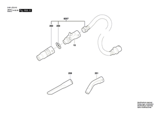 BOSCH Saugrohr | Ersatzteile für VAC090S | 2609200497