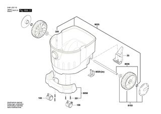 BOSCH Halterung | Ersatzteile für VAC090A | 2609200435